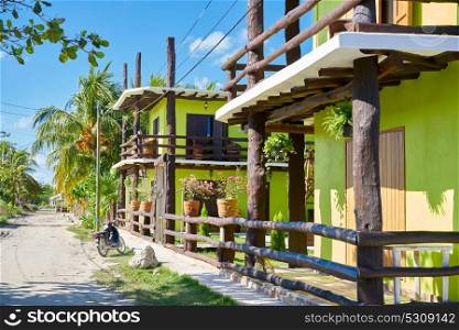 Holbox Island beach street in Quintana Roo of Mexico