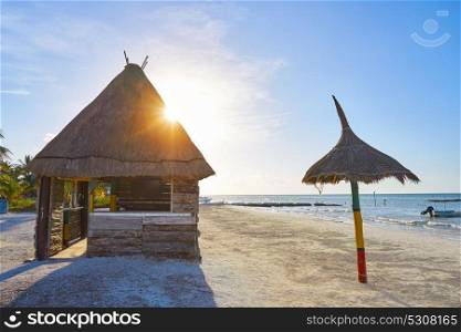 Holbox Island hut palapa in Quintana Roo of Mexico