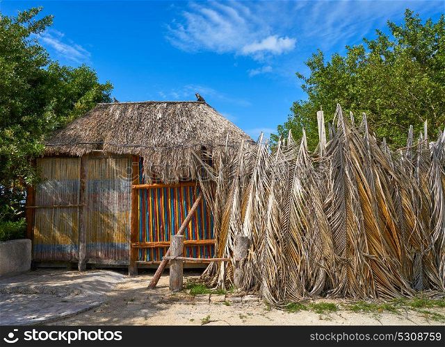 Holbox tropical Island cabin hut in Quintana Roo of Mexico