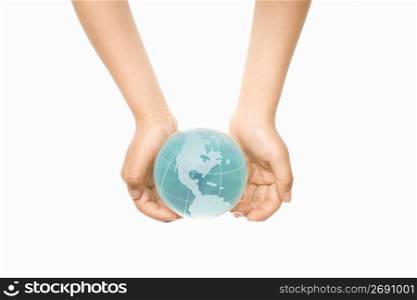 Holding a globe