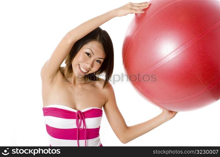 Holding Exercise Ball