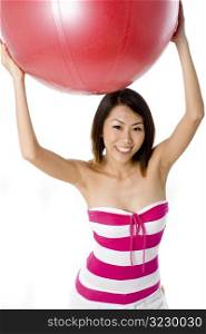 Holding Exercise Ball