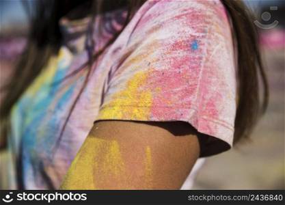 holi color powder woman s t shirt