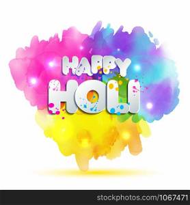 Holi spring festival of colors vector design element and sign holi. Can use for banners, invitations and greeting cards. Holi spring festival of colors vector design element and sign