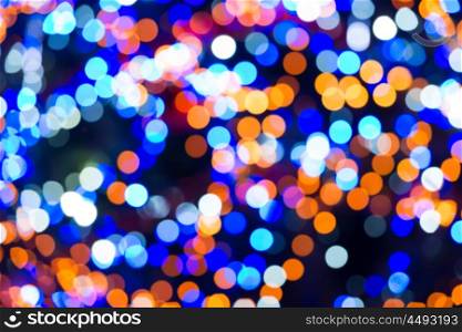 Holiday abstract lights can be used for christmas blur background