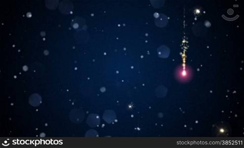 Holiday background with falling sparkles