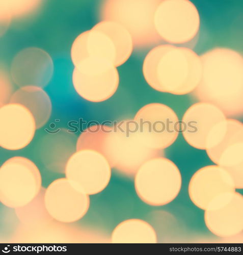 Holiday blue, yellow and green lights- christmas soft background