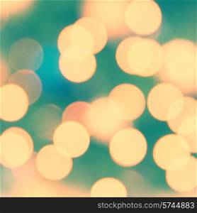 Holiday blue, yellow and green lights- christmas soft background