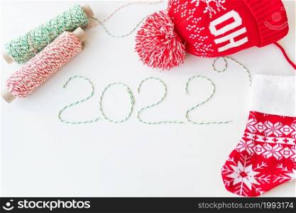 Holiday concept for Christmas and New Year. Layout of various Christmas symbols. Holiday concept for Christmas and New Year. Layout of various Christmas symbols.