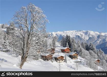 Holiday cottages. Braunwald, Switzerland