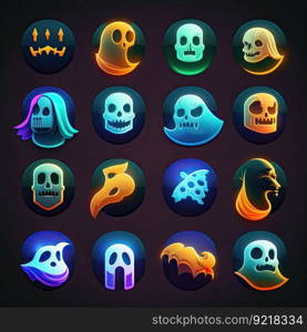 holiday ghost scary character ai generated. mystery spirit, symbol boo, costume icon holiday ghost scary character illustration. holiday ghost scary character ai generated