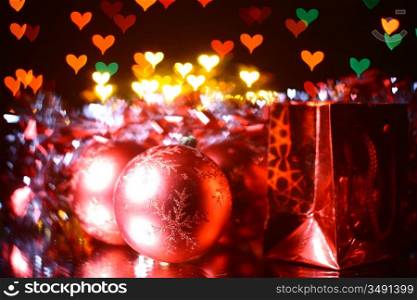 holiday gifts background hearts warm