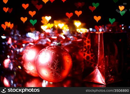 holiday gifts background hearts warm