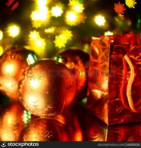 holiday gifts background warm stars
