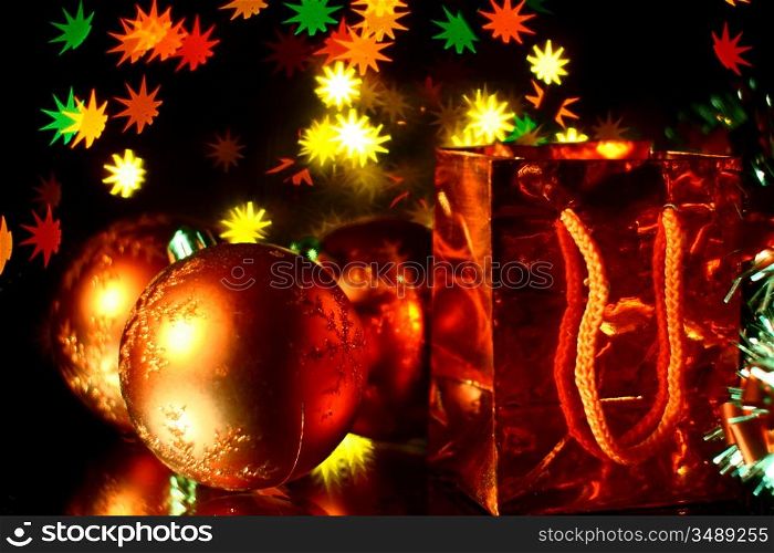 holiday gifts background warm stars