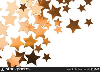 holiday golden stars isolated