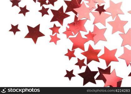 holiday red stars isolated