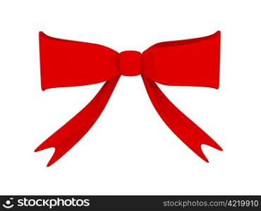 holiday ribbon over white