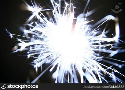 holiday sparkler abstract macro close up