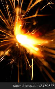 holiday sparkler abstract macro close up