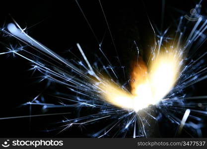 holiday sparkler abstract macro close up