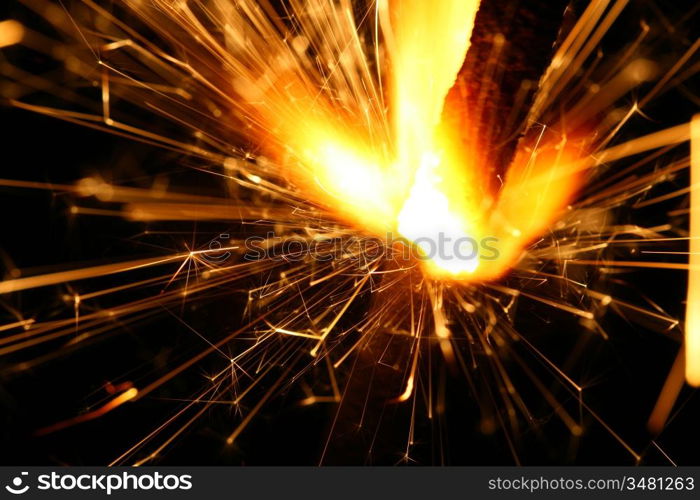 holiday sparkler abstract macro close up