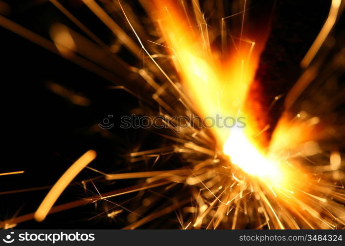 holiday sparkler abstract macro close up