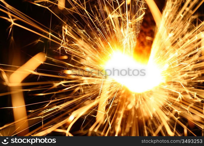 holiday sparkler abstract macro close up