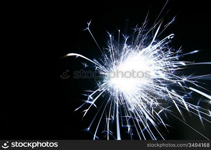 holiday sparkler abstract macro close up