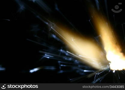 holiday stars sparkler abstract macro close up