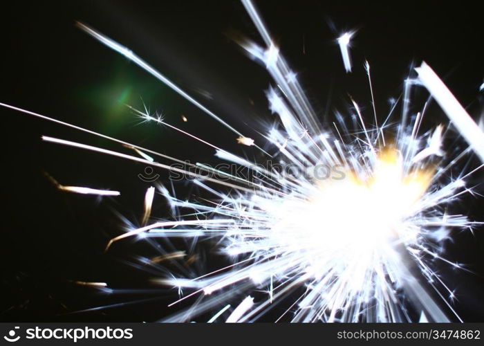 holiday stars sparkler abstract macro close up