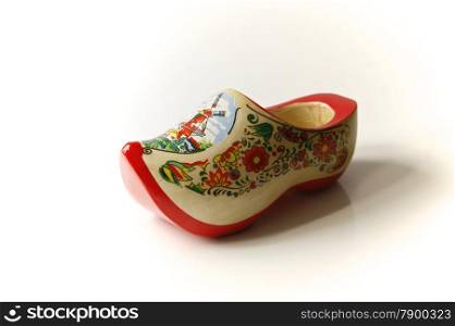 Holland wooden shoe with bright design