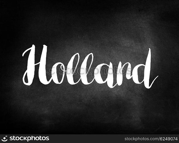 Holland written on a blackboard