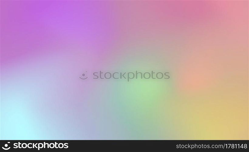 Holographic neon abstract background. Multicolor backdrop with gradient mesh. Minimal simple retro style. Holographic real texture graphic template for brochure, banner, rainbow colorful pastel