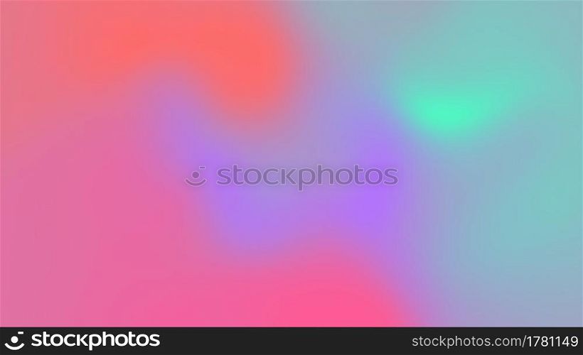 Holographic neon abstract background. Multicolor backdrop with gradient mesh. Minimal simple retro style. Holographic real texture graphic template for brochure, banner, rainbow colorful pastel
