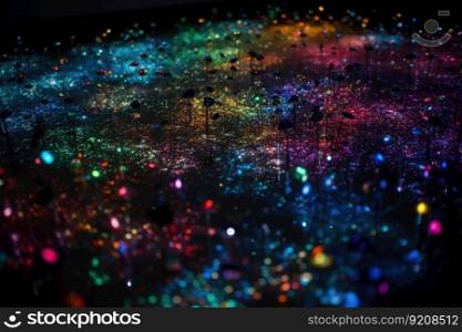 holographic starscape, with tiny pinpricks of light shining through, created with generative ai. holographic starscape, with tiny pinpricks of light shining through