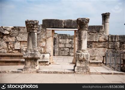 Holy christianity place in Israel Kineret lake - kapernaum