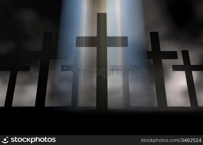 holy cross 3d abstract religion concept