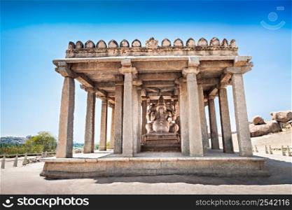 Holy ganesha temple in Hampi, Karnataka, India