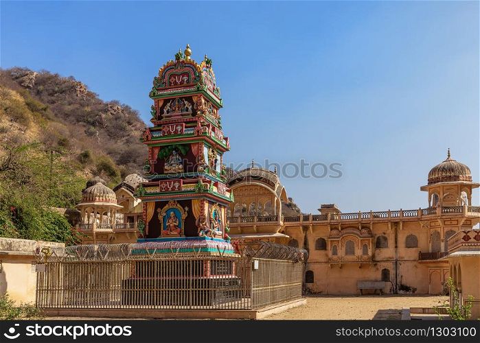 Holy place of India called Ramanuja Acharya Mandir , Galta Ji Temple, Jaipur.. Holy place of India called Ramanuja Acharya Mandir , Galta Ji Temple, Jaipur