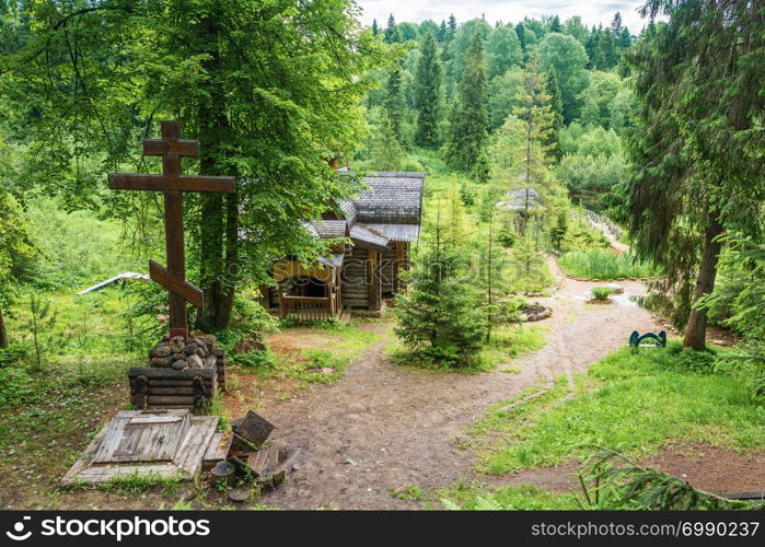 Holy spring of St. Irinarch the Recluse, Borisoglebsky District, Yaroslavl Region, Russia.