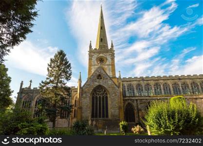 Holy Trinity Church in Stratford upon Avon in a beautiful summer day, England, United Kingdom