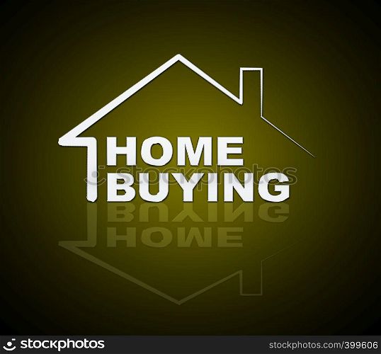 Home Buying Guide Icon Depicts Evaluation Of Buying Real Estate. Purchasing Guidebook And Information - 3d Illustration
