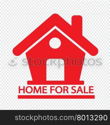 Home For Sale icon Illustration design