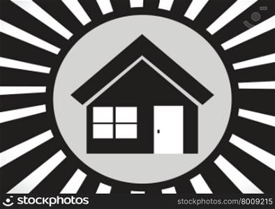 Home icon and Real estate concept