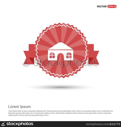 Home Icon - Red Ribbon banner