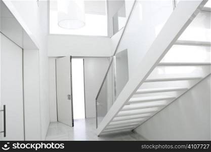 Home interior stair white architecture lobby house decoration