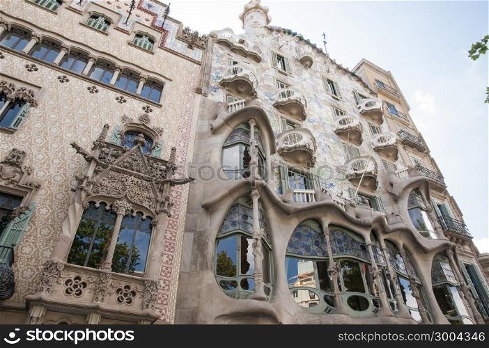 home it Batllo by Antoni Gaudi in Barcelona