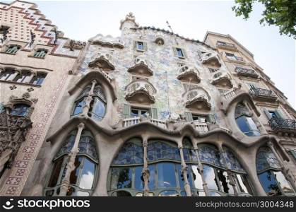 home it Batllo by Antoni Gaudi in Barcelona