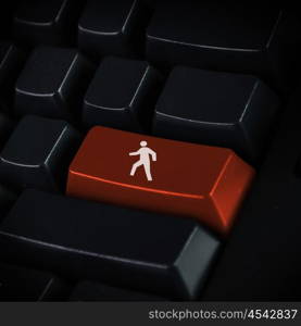 Home Key. arrow keys on a desktop computer keyboard